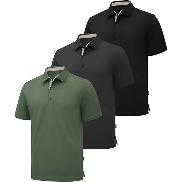 Amazon.com: ZITY 3 Pack Tactical Polo Shirts for Men Golf